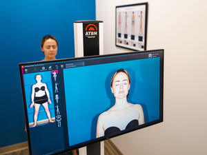 Woman's image shown on monitor
